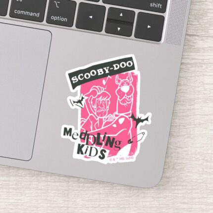 Shaggy And Scooby Doo Meddling Kids Punk Outline Sticker