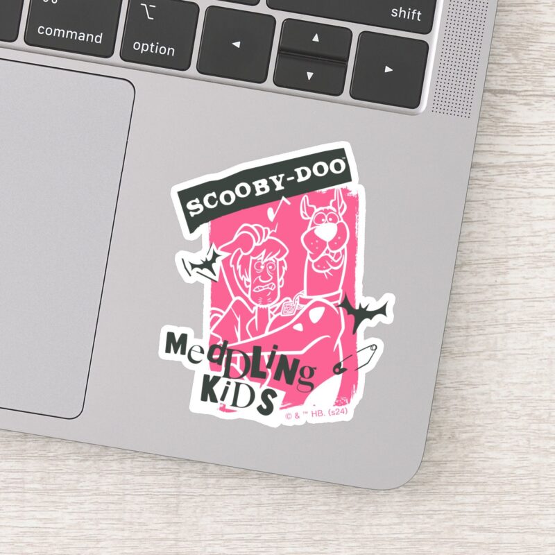 Shaggy And Scooby Doo Meddling Kids Punk Outline Sticker