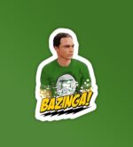 Sheldon Bazinga   BBT Laptop   Mobile Sticker