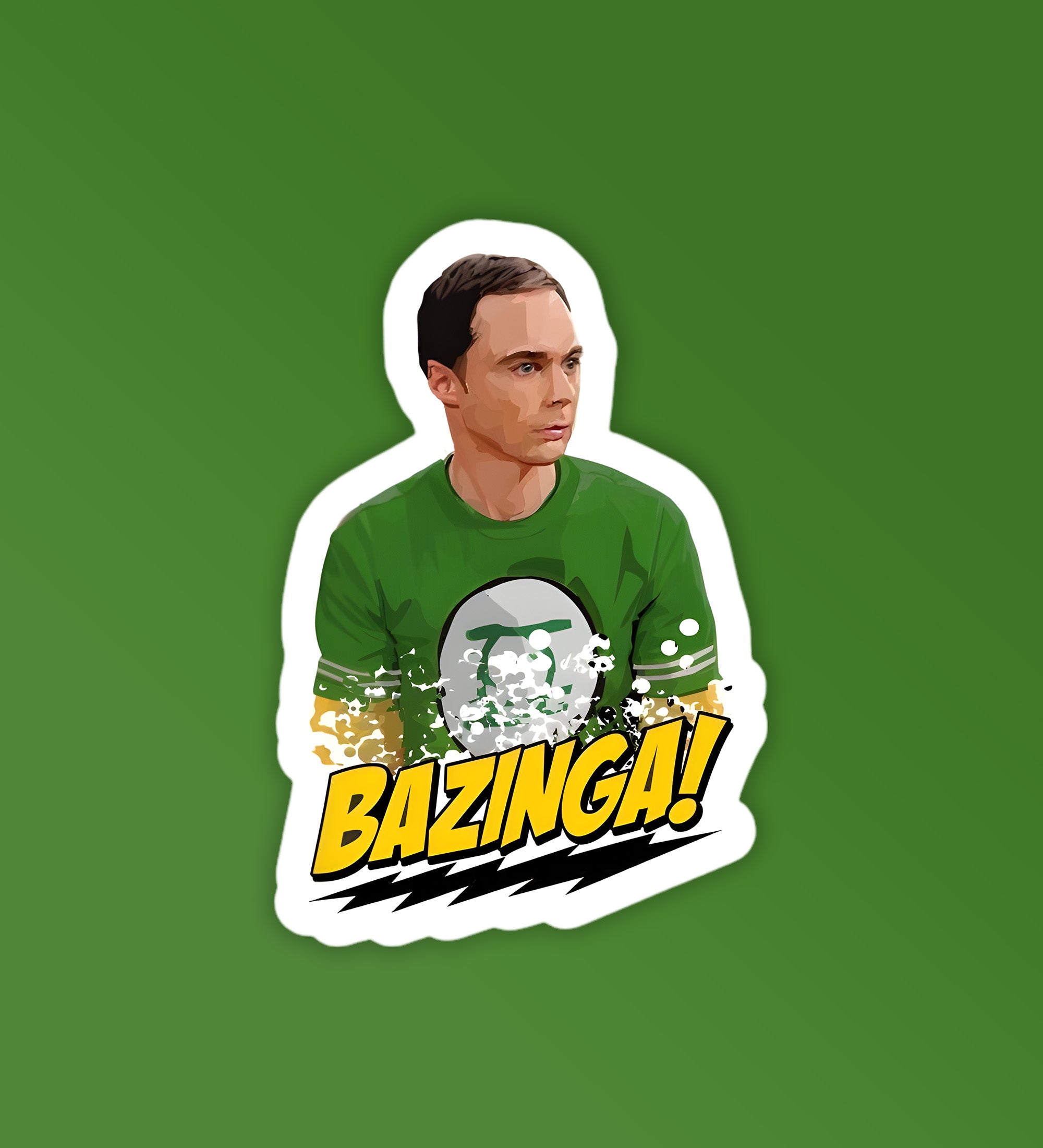 Sheldon Bazinga   BBT Laptop   Mobile Sticker