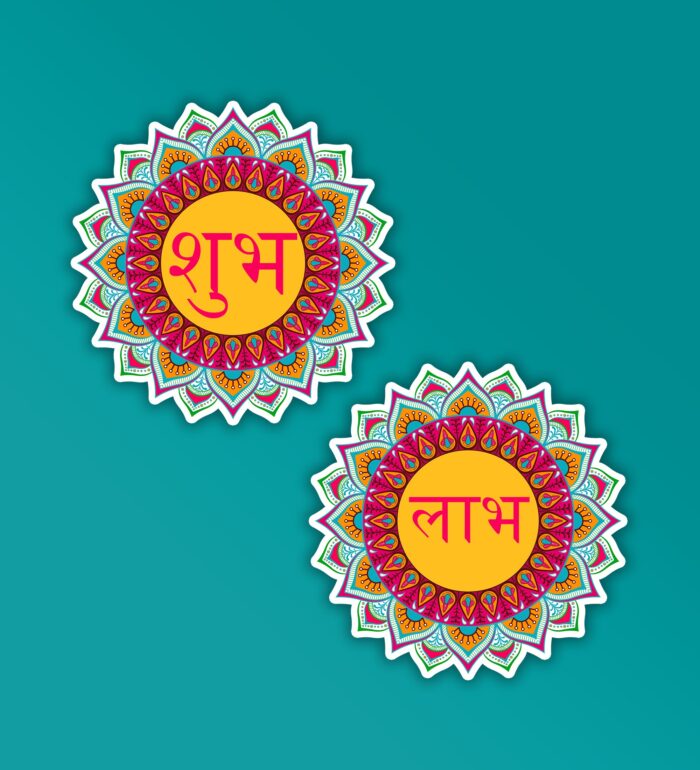 Shubh Labh Set Of 2   Diwali Sticker