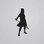 Silhouette Of Sasuke Anime Stickers