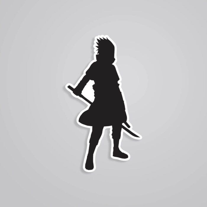 Silhouette Of Sasuke Anime Stickers
