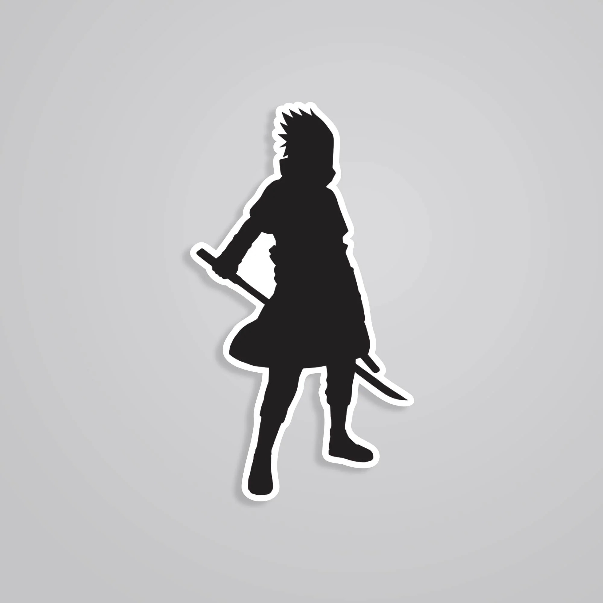 Silhouette Of Sasuke Anime Stickers