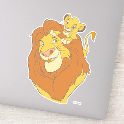 Simba Climbing Mufasa Sticker