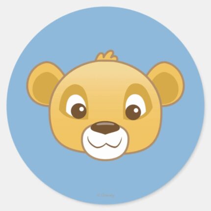 Simba Emoji Classic Round Sticker