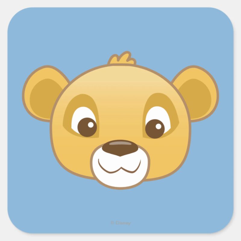 Simba Emoji Square Sticker