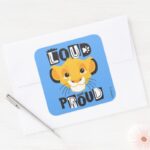 Simba Loud And Proud Square Sticker