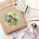 Simea Island Graphic Classic Round Sticker