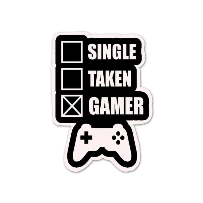 Single Taken Gamer Sticker
