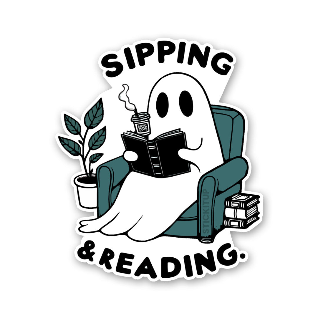 Sipping Reading Sticker