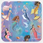 Sisters Of The Sea Ocean Pattern Square Sticker