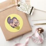 Sketch Dopey Classic Round Sticker
