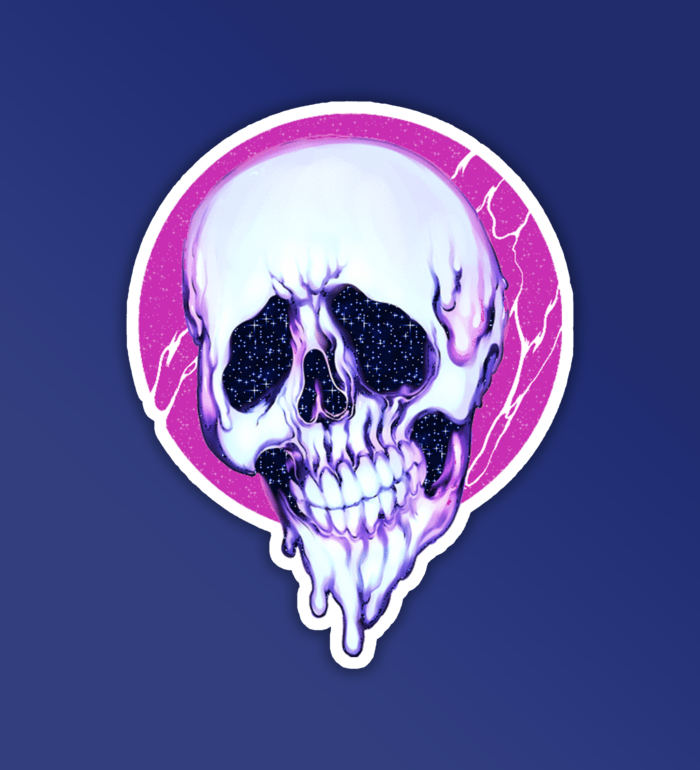 Skull Drip Sticker
