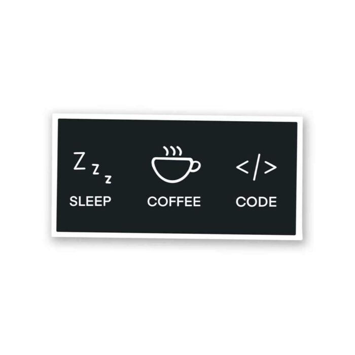 Sleep Coffee Code Sticker