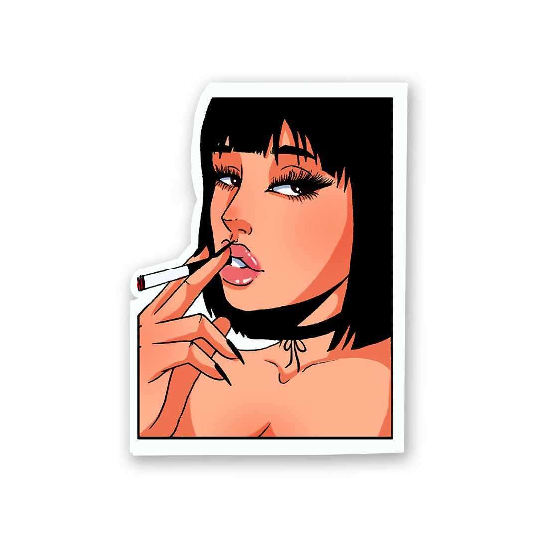 Smoke Girl Sticker