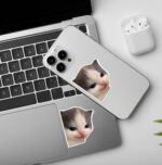 Snarky Kitty   Laptop Mobile Stickers