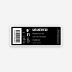 Sneakerhead Barcode Sticker