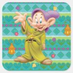 Snow Whites Dopey Square Sticker