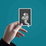 Spaceman Skull Sticker