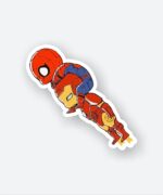 Spidey Ride With Iron Man Sticker