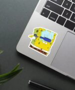 Sponge Bob With Brush Sticker
