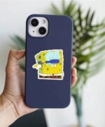 Sponge Bob With Brush Sticker