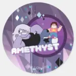 Steven Universe Amethyst Character Graphic Classic Round Sticker