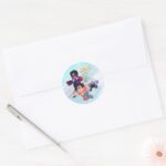 Steven Universe Crystal Gem Group Action Classic Round Sticker