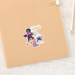 Steven Universe Crystal Gem Group Action Sticker