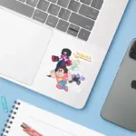 Steven Universe Crystal Gem Group Action Sticker