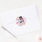 Steven Universe Crystal Gem Group Huddle Classic Round Sticker