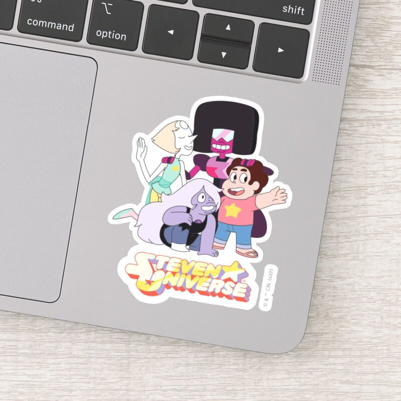 Steven Universe Crystal Gem Group Huddle Sticker