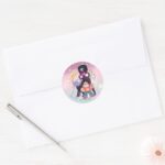 Steven Universe Crystal Gem Group Pose Classic Round Sticker