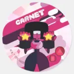 Steven Universe Garnet Character Graphic Classic Round Sticker