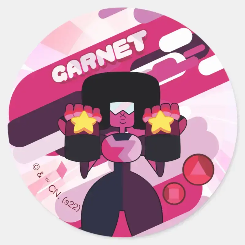 Steven Universe Garnet Character Graphic Classic Round Sticker