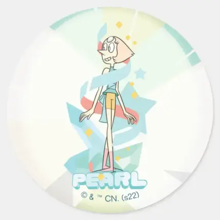 Steven Universe Pearl Character Graphic Classic Round Sticker