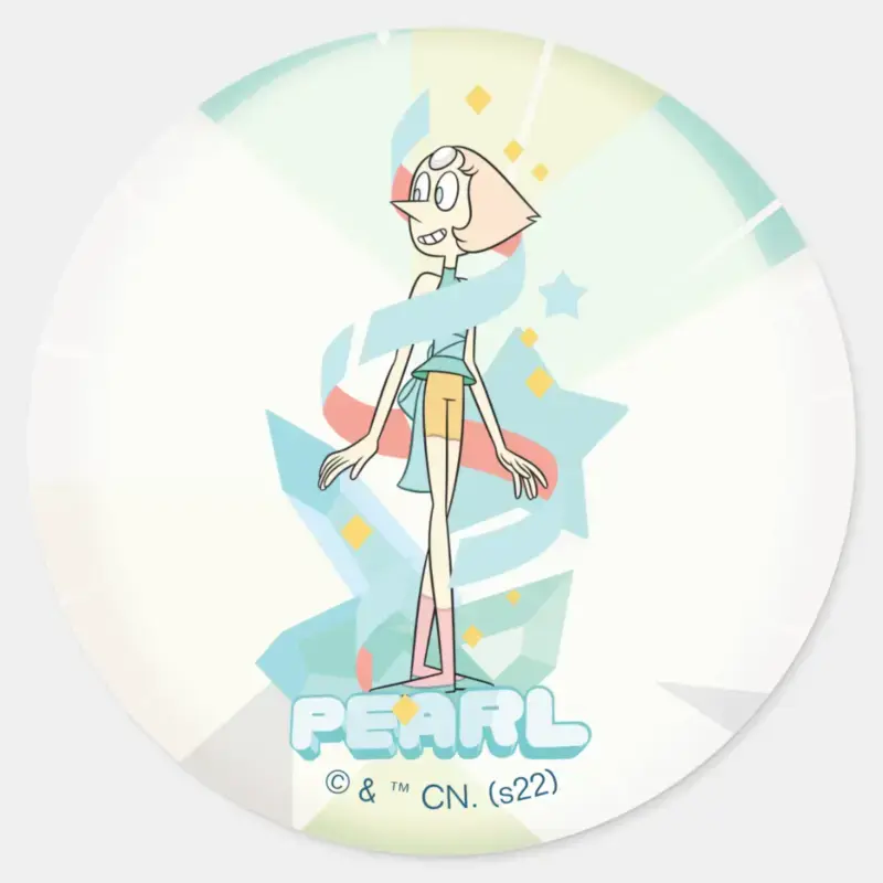 Steven Universe Pearl Character Graphic Classic Round Sticker