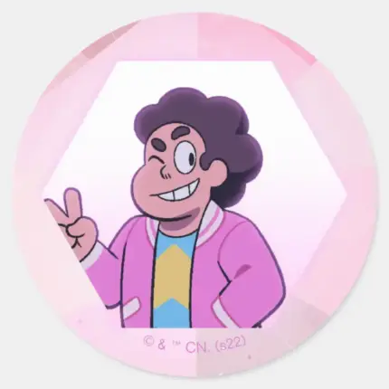 Steven Universe Pink Diamond Portrait Classic Round Sticker