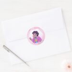 Steven Universe Pink Diamond Portrait Classic Round Sticker