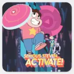 Steven Universe Serious Steven… Activate Square Sticker