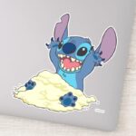 Stich Playing In Sand Disney Sticker