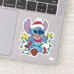 Stitch Christmas Lights Sticker
