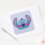 Stitch Emoji Square Sticker