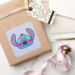 Stitch Emoji Square Sticker