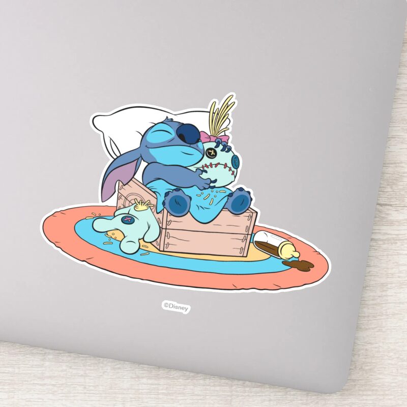 Stitch Scrump Sleeping Sticker