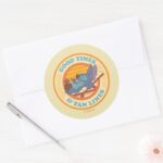Stitch Good Times Tan Lines Classic Round Sticker