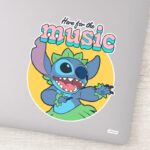 Stitch Here For The Music Sticker