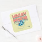 Stitch Vacay Mode Square Sticker