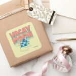 Stitch Vacay Mode Square Sticker